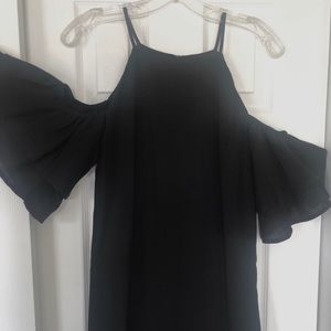 Ruffled Black Dress